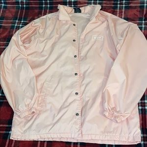 Light Pink HUF Windbreaker Button Up